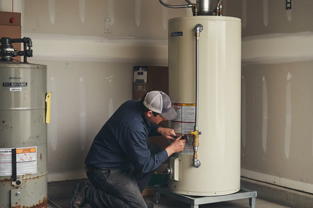 Water heater and shutoff valve replacement in West Green